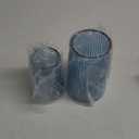 Ribbed Flower Vases Set of 2, Blue Vases for Flowers, Flower Vase for Bouquet, Modern Ribbed Glass Vase for Living Room, Bedroom, Dining Table, Office, Wedding, Centerpieces (Large+Medium)