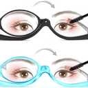 2 Pairs Makeup Reading Glasses for Women, Magnifying Flip Down Cosmetic Readers, Make Up Glasses with Spring Hinge