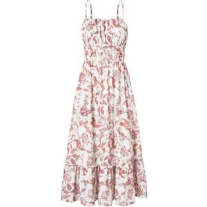 GRACE KARIN Summer Dresses for Women 2026 Vacation Boho Maxi Sundress (Orange, L)