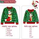 Simplee kids Family Matching Christmas Sweaters Xmas Print Ugly Funny Jumper Holiday Pullover Tops (Medium, Green)