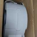 110 FT Retractable Garden Hose Reel by HOZEREEL, Outdoor Garden Hose Reels 1/2" - Automatic Self Retract Wall Mount Hose Reel Enclosed Storage, Any Length Lock, 10 Pattern Nozzle-Grey