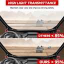 Flip Windshield for Polaris RZR PRO XP/ XP4/ PRO S/ S4 2025-2026 3-In-1 Clear Front Window,1/5" Hard Coated Poly Front Windscreen, Anti-UV Full Windshield, Can be Fully Closed, Vented, or Open