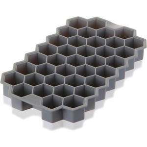 True Honeycomb Silicone Ice Tray with Lid, Flexible Cube Mold for Mini Ice Cubes, Jello Shots, Candles, or Mini Soap, Durable Silicone Mold for Creative Bar Cart Accessories, Home Bar Gifts, Set of 1