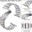 JOYOZY Compatible Apple Watch Band 49mm 45mm 44mm 42mm 41mm 40mm 38mm, Upgraded solid stainless steel Metal Watch band for iWatch Series Ultra SE 8 7 6 5 4 3 2 1 for men women