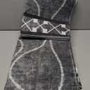 Woottpe 4x6 Area Rugs for Living Room Bedroom, Machine Washable Low Pile Rugs, Non Slip Modern Bordered Print Indoor Carpet for Entryway Office Dining Room Dorm Home Decor, Dark Grey