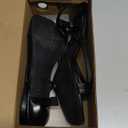 Kitten Heels for Women Low Strappy Lace Up Heels Square Toe Thong Ankle Strap Heels Fashion Comfort Dress Shoes (7, Black)