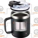 12oz Insulated Coffee Mug Cup with Handle, Stainless Steel Travel Coffee Mug with Flip Lid, Double Wall Vacuum Coffee Tumbler,Lavender