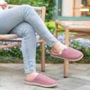 Garonne Women's V-neck Slippers with Memory Foam, Ladies' Slip-on House Shoes for Bedroom Indoor/Outdoor, US9-10
