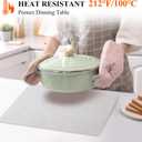 Faux Leather 100% Waterproof Oil-Proof Wipeable Heat Resistant Vinyl Placemats Set of 6 for Dining Table, Kitchen, Coffee Table, Indoor & Outdoor, Non-Slip, Easy Clean, Parties & GiftsLight White