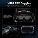 BETAFPV VR04 FPV Goggles with DVR Function 5.8G 48CH 4.3inch Screen 480P Resolution, Built-in 2000mAh Battery Support Record & Replay Compatible with FPV Drone like Cetus Meteor Air Pavo Series Drone