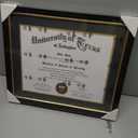 11x14 Diploma Degree Frame with Mat or Display 15x18 Certificates without Mat,Solid Wood,Black Finish with Intricate Black Rope Detail,UV Protection Acrylic