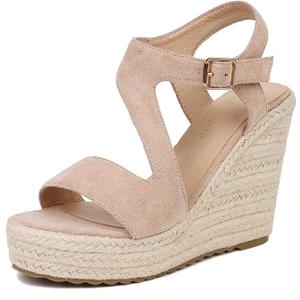 Women's Wedge Sandals, Espadrille Platform Summer Sandals, Wedge Ankle Strap Open Toe Sandals (7, Apricot) Women's Wedge Sandals, Espadrille Platform Summer Sandals, Wedge Ankle Strap Open Toe Sandals (7, Apricot)