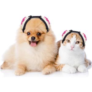 Calming Earmuffs for Cats and Small Dogs - for Anxiety Relief - Noise Canceling for Fireworks, Thunderstorms, Pet Grooming & Force Drying - Dog Ear Muffs Noise Protection (White, Medium)