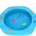 Hexagon Beach Pool, 71" x 71" x 6" Beach Puddle,Beach Pool for Toddler, Portable Beach Puddle Pool Easy Fold Up, for Babies,Girls,Boys,Infants and Toddlers
