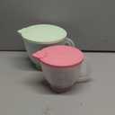 Tupperware Classic Mix-N-Store Pitcher Set in Mint Green and Candy Pink, Dishwasher Safe and BPA Free (2 Bowls, 2 Lids)