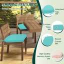 HARBOREST Outdoor Chair Cushions Set of 4, Water Resistant Patio Chair Cushions with Ties, Outdoor Seat Cushions for Patio Furniture, 17"x16"x2", Teal