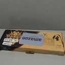 AULA F2088 Typewriter Mechanical Keyboard, White Retro Wired Gaming Keyboard with Blue Switches, Rainbow Backlit, Round Keycaps, Media Knob & Removable Wrist Rest