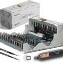 180 in 1 Manual Precision Screwdriver Set, Professional Computer Screwdriver Kit, Magnetic Repair Tool Kit with Home Drill Bits for iPhone Computer Laptop ablet Watch Xbox Game Console (sliver)