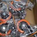 3 Inch Caster Wheels 1600Lbs, Threaded Stem Casters Set of 4 Heavy Duty, 1/2"-13 x 1 (Screw Diameter 1/2", Stem Length 1"), Safety Dual Locking Industrial Castors, Wheels for Cart, Furniture