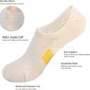 Marchare Women No Show Socks Low Cut Invisible Cushioned Socks Ankle Athletic Socks For Women With Grips (5-8, Mix_6 Pack)