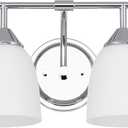 Chrome 4-Light Traditional Bathroom Vanity Light Fixtures Over Mirror, Modern Vanity Lights for Living Room, Standard E26 Base, Chrome