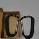 Stroller Hooks, 6.3" Large Stroller Clip, 2 Pack Stroller Hooks for Hanging Bags and Shopping, Stroller Accessories for Mommy, Large Carabiner