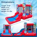 Funormous Spidey & Friends Bounce House Water Slide with Pool & Ball Pit, Inflatable Bouncer for Kids Ages 3–8 with Basketball Hoop, Water Misting System, Blower & Carry Bag