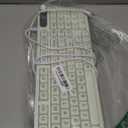 EWEADN V102 Wired Keyboard, 98 Keys Creamy Gaming Keyboard with Number Pad, Display Screen & Media Knob RGB Silent Wired Cute Computer Keyboard for Laptop PC Gamer - Green