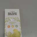 Baby Hair Brush and Comb Set for Newborn - Wooden Baby Hair Brush Set with Soft Goat Bristle, Baby Brush Set for Newborns Baby Brush and Comb Set Girl, Boy, Toddler Cradle Cap Brush (Oval, Walnut)