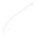 KEARING 24inch French Curve Ruler for Pattern Making, Vary Form Curve Ruler for Sewing, Sandwich Line Scale, Clear Hip Measuring Curve Transparent Fashion Designer's Ruler