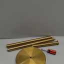 Toilet Paper Holder Gold, Freestanding Toilet Paper Holder Stand with Reserve for 4 Spare Rolls, Sturdy Base, Toilet Tissue Paper Roll Storage Shelf (Stainless Steel Base, Gold)