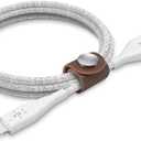 Belkin DuraTek Plus USB Lightning Cable - USB-A Cable with Leather Strap - Ultra-Strong Charging Cable With Flexible Insulation - Compatible with iPhone, iPad, Airpods and More - 4ft/1.2m (White)