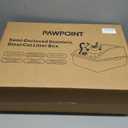 Stainless Steel Cat Litter Box with Enclosure, Large Litter Box for Cats and Kittens, Smooth Easy Clean Interior, Durable Metal Design with Cover, Litter Shovel, Pad and Footboard Included (Black)