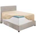 Hearth & Harbor Extra Deep Pocket King Fitted Sheet - Fits 18 to 24 Inch Mattress  Ultra Soft 1800 Microfiber, Wrinkle-Free & Breathable  Hotel Luxury Fitted Sheet Only, Beige