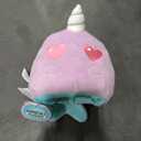 TeeTurtle 4" Reversible Narwhal Plushie - Cute Kawaii Blue and Purple - Soft Stuffed Animal (Blue and Purple Narwhal)