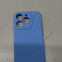 DEENAKIN Designed for iPhone 15 Pro Case Silicone with Screen Protector - Enhanced Camera Protection - Smooth Baby Skin-Like Feel - Slim Fit Protective Phone Cover 6.1" - Sky Blue