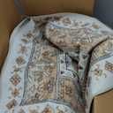 Washable Area Rug 8x10, Large Soft Rugs for Living Room Stain Resistant Non-Slip Backing Rugs for Bedroom, Vintage Clearance Large Area Rug (Turmeric/Grey,8'x10')