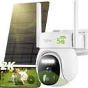 2.4G/5G Solar Security Cameras Wireless Outdoor, 2K Camera for Home Security, Auto Tracking, 360 PTZ/Color Night Vision/2Way Talk/Compatible with Alexa/IP66 Waterproof