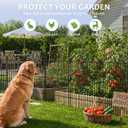 10 Panels No Dig Decorative Garden Fence Panel 28" H X 19.6' L Rustproof Metal Dog Fence Outdoor for Yard, Animal Barrier Fence for Pet, Garden Border, Patio, Flower Beds| Temporary Fencing