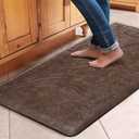 KMAT Kitchen Mat Cushioned Anti-Fatigue Floor Mat Waterproof Non-Slip Standing Mat Ergonomic Comfort Floor Mat Rug for Home,Office,Sink,Laundry,Desk 39"(L) x 20"(W),Brown (39"L x 20"W x 0.5"Th)