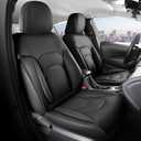 FREESOO Car Seat Covers Front Seats 2PCs,Waterproof Automotive Seat Covers, Leather Cars Interior Covers, Seats Protection Universal fit Babies & Adult (Black)