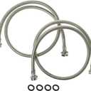 General Electric PM14X10005 Stainless Steel Washing Machine Hoses, 4-Foot (2-pack)