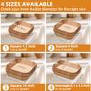 Air Fryer Paper Liners for 4 qt / 5 qt / 6 qt, Thickened Square Disposable Liner Compatible with Ninja/Chefman/Cosori/Instant Pot and other 4q-6qt Airfryer (8.3'' on Top)