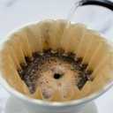100 Pack 1-4 Cup Coffee Filters, Disposable Basket Coffee Filter for A Good Brew - Efficient and Convenient Small Coffee Filters 1 Cup - Eco-friendly and Biodegradable (Natural-1, 155/45)