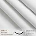 Hokibero Short Curtains for Windows Black Out Curtains 63 Inch Long for Bedroom Thermal Insulated Room Darkening Curtain Energy Efficient 100% Blackout Linen Curtain for Nursery White 52x63