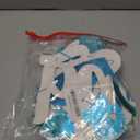 10th Birthday Decorations Garland Girls - 10 Pcs Pre-Strung Teal Blue Glitter Double 10 Digits Banners Circle Dot Star Hanging Garland Backdrop for Girl 10 Year Old Birthday Party Supplies