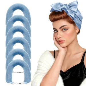 Heatless Curls Overnight Set - 6PCS Jumbo Velvet Hair Rollers to Sleep In, No-Damage Flexi Rods for Beautiful, Effortless Curls and Waves for Women