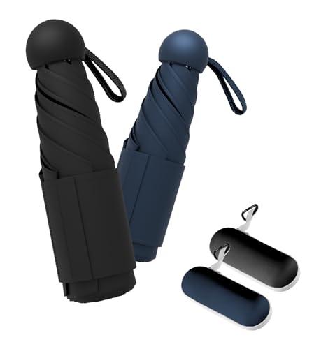 LILAC Travel Mini Umbrella with UPF 50+ Cooling UV Rain Protection, Compact Small & Lightweight Pocket-Sized Folding Umbrellas with Case for Purse & Backpack, Thoughtful Gift Women Men & Kids