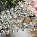 Crystal Chandelier Beads Beebel 19.7Ft Clear Glass Crystal Beads Lamp Chain Garland for Chandelier Prism Octagon Beads Chain for Wedding Home and DIY Craft Jewelry Decoration