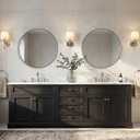 ANDY STAR Round Mirrors for Bathroom, Chrome Circle Mirror, 24 Inch